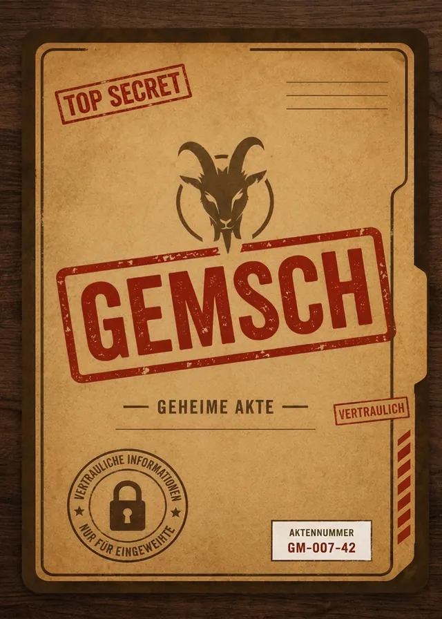Gemsch-Kartenrückseite: Geheime Akte